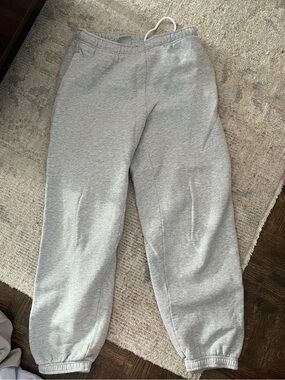 Aritzia Light Gray Fleece Joggers